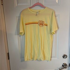 Bella Canvas Cream T-Shirt with Red and Orange Accents